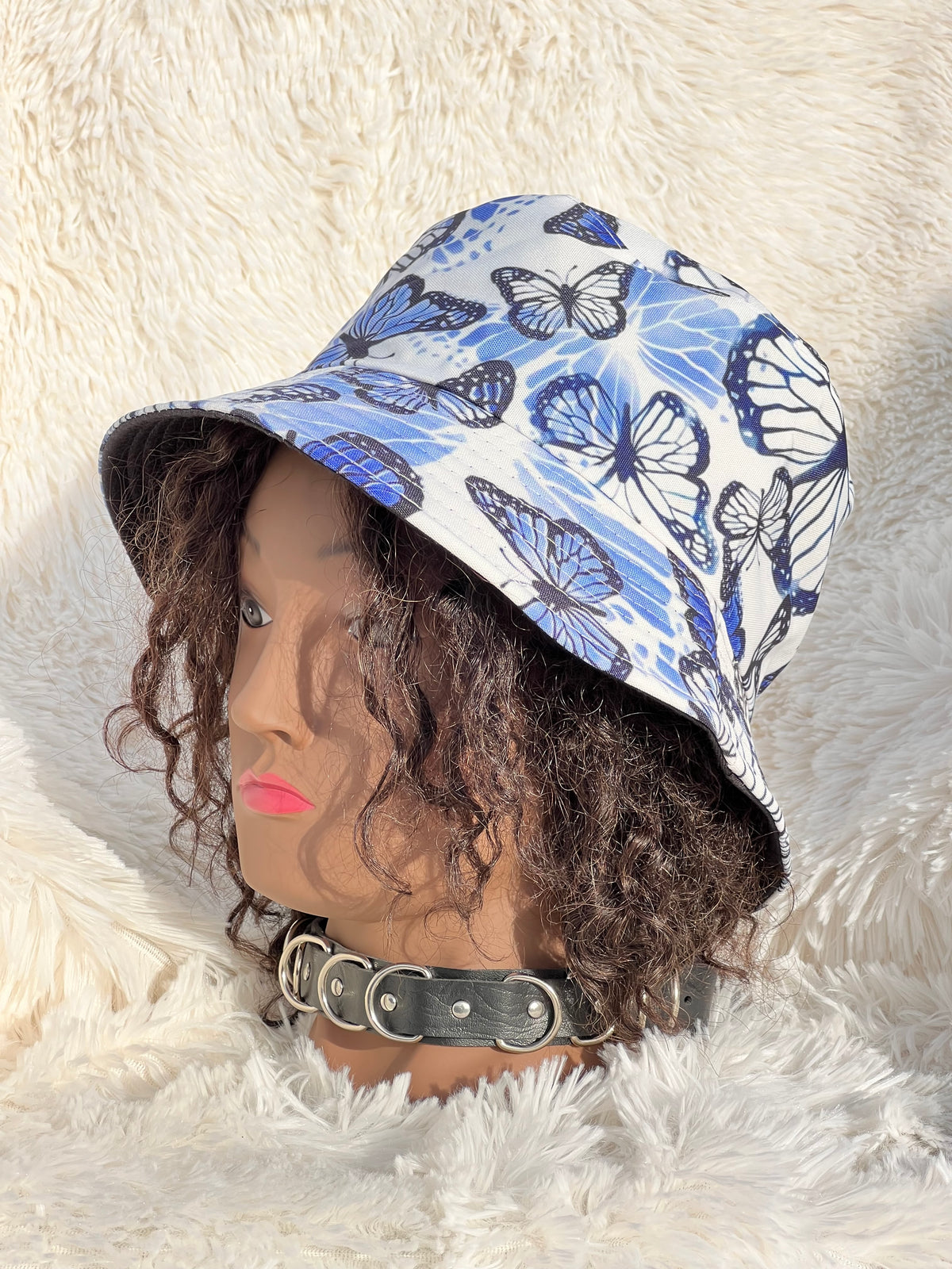 BLUE BUTTERFLY BUCKET HAT