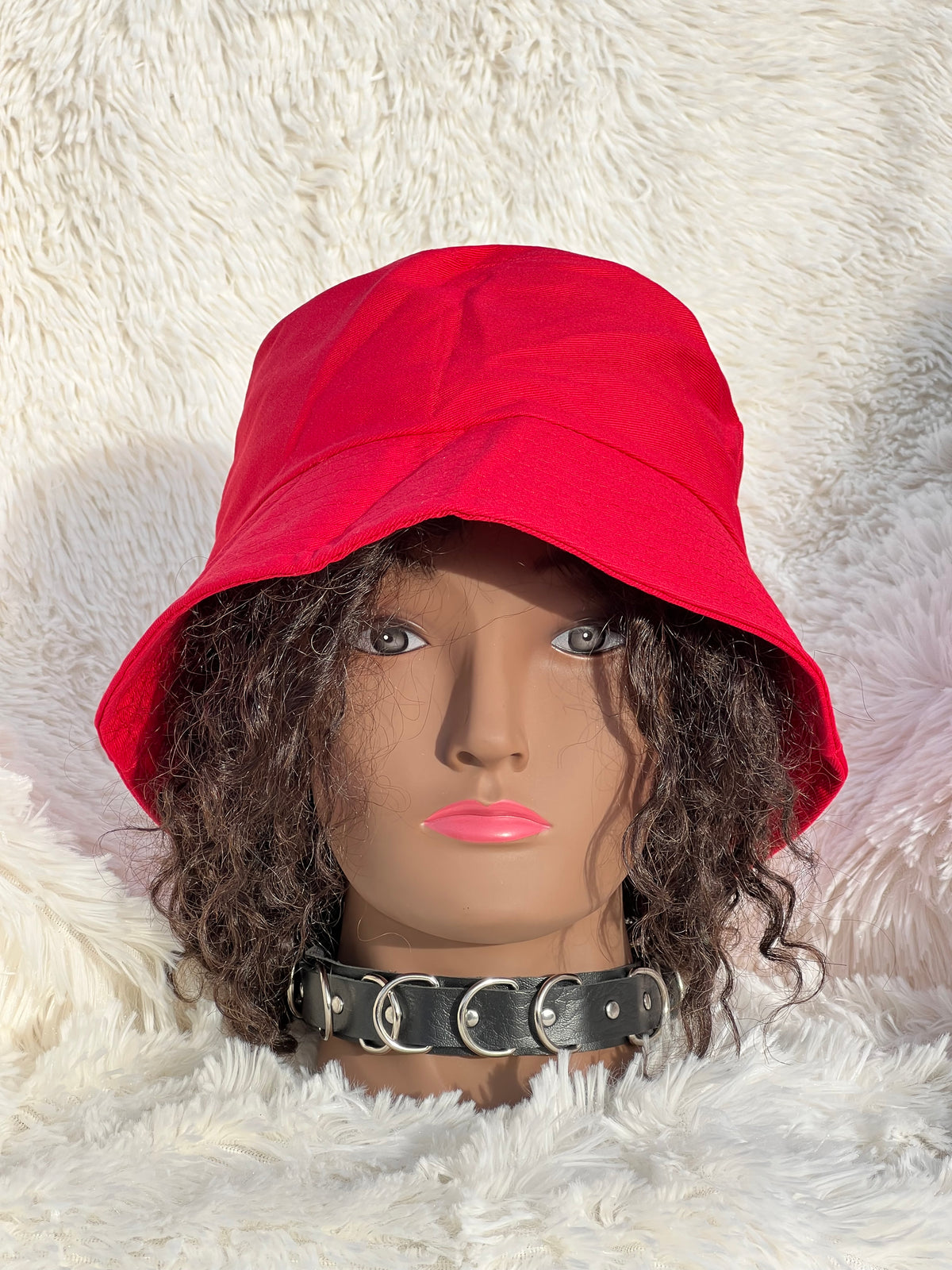 RED BUCKET HAT