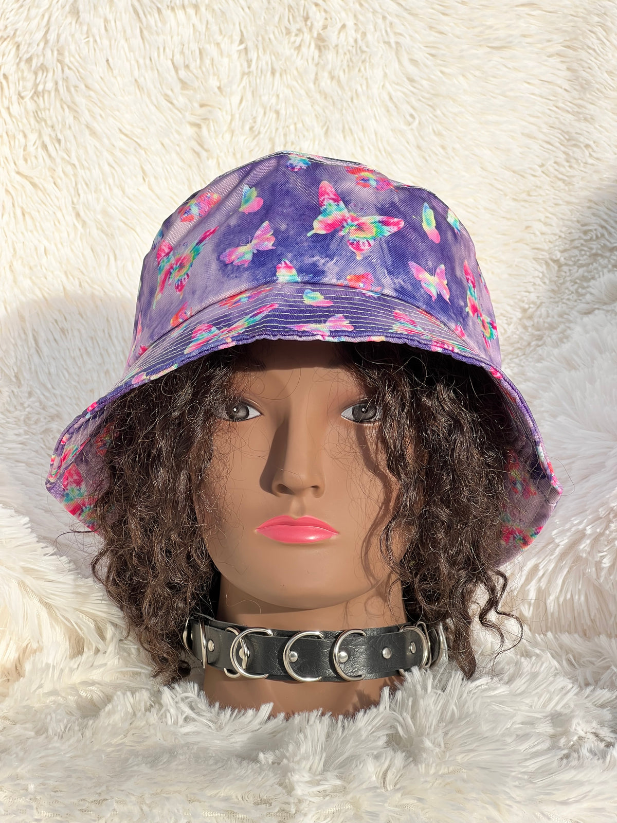 PURPLE BUTTERFLY BUCKET HAT