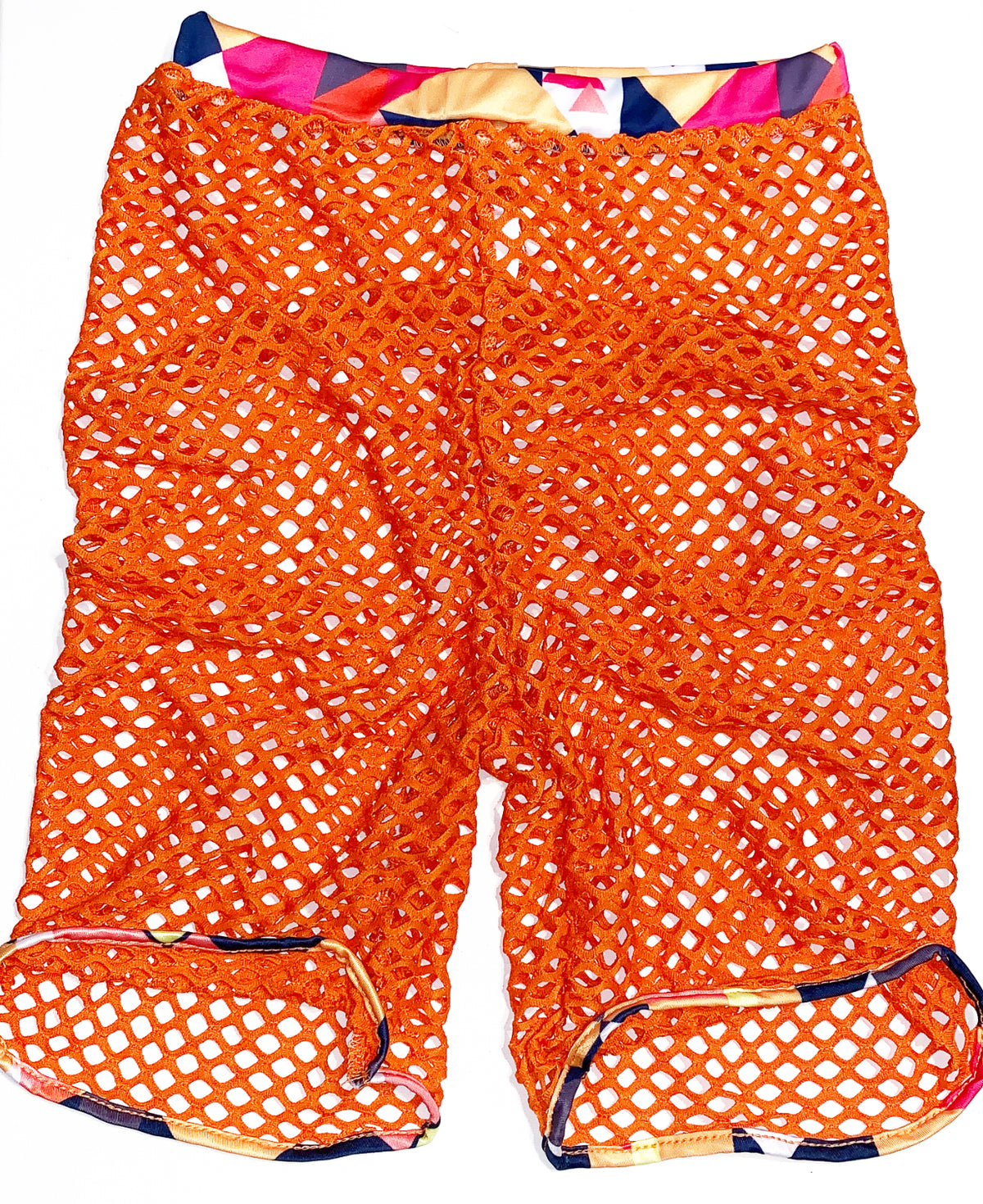 REBELLIOUS TRIANGLE FISHNET SHORTS
