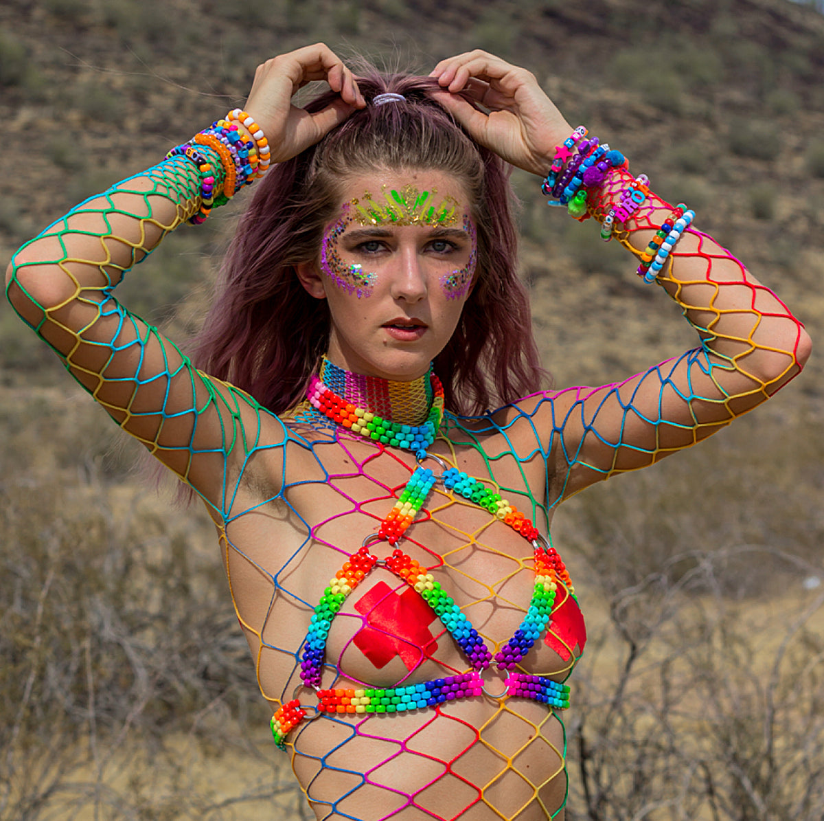 Neon Pride Kandi Harness