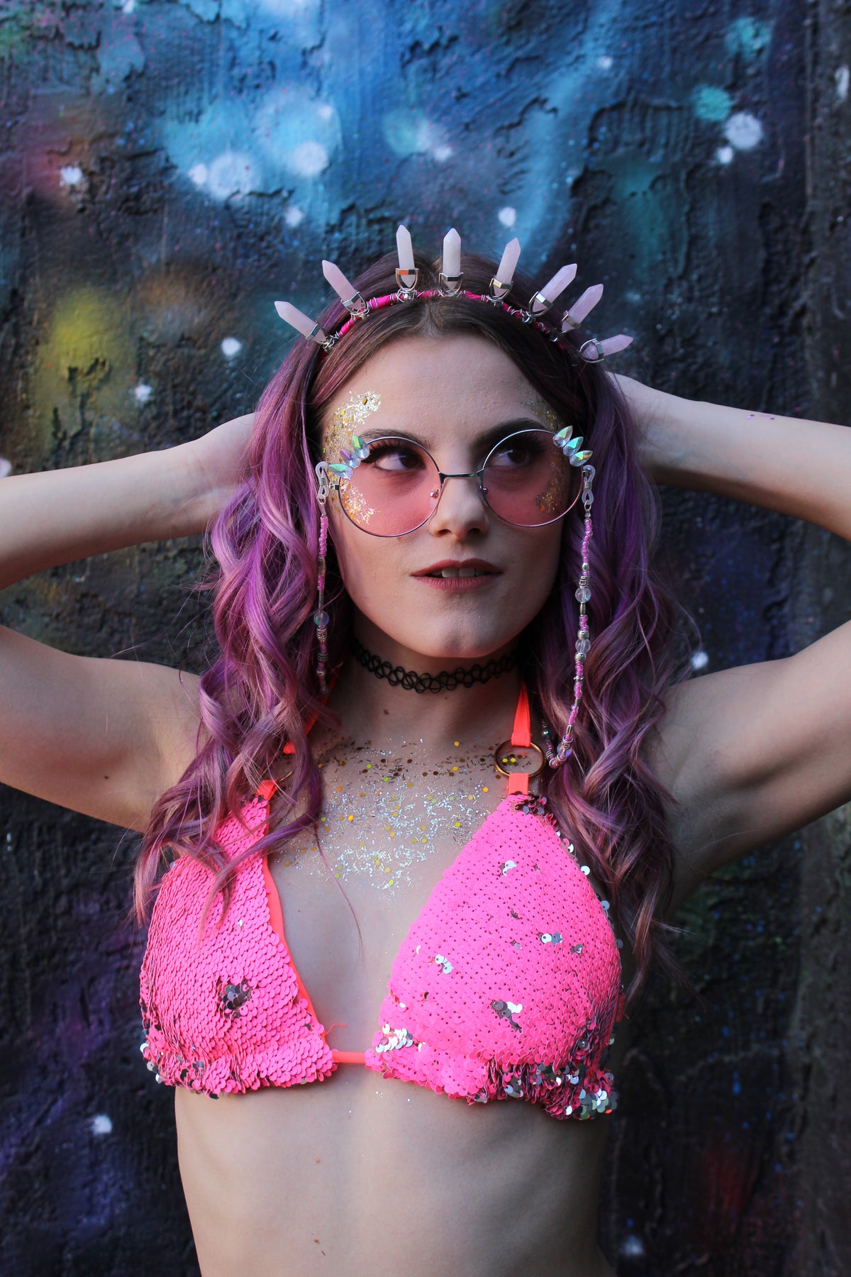 SEQUIN DOLL BIKINI TOP