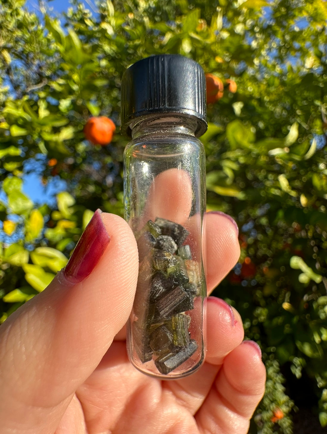 Green- Black Tourmaline Chips