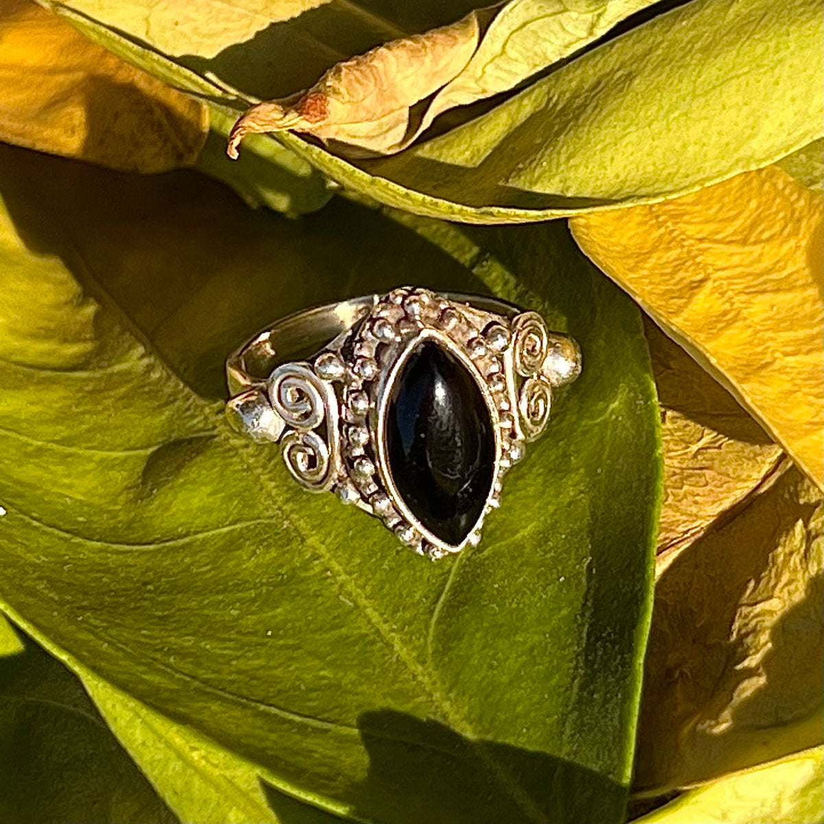 BLACK ONYX 925 STERLING SILVER RING