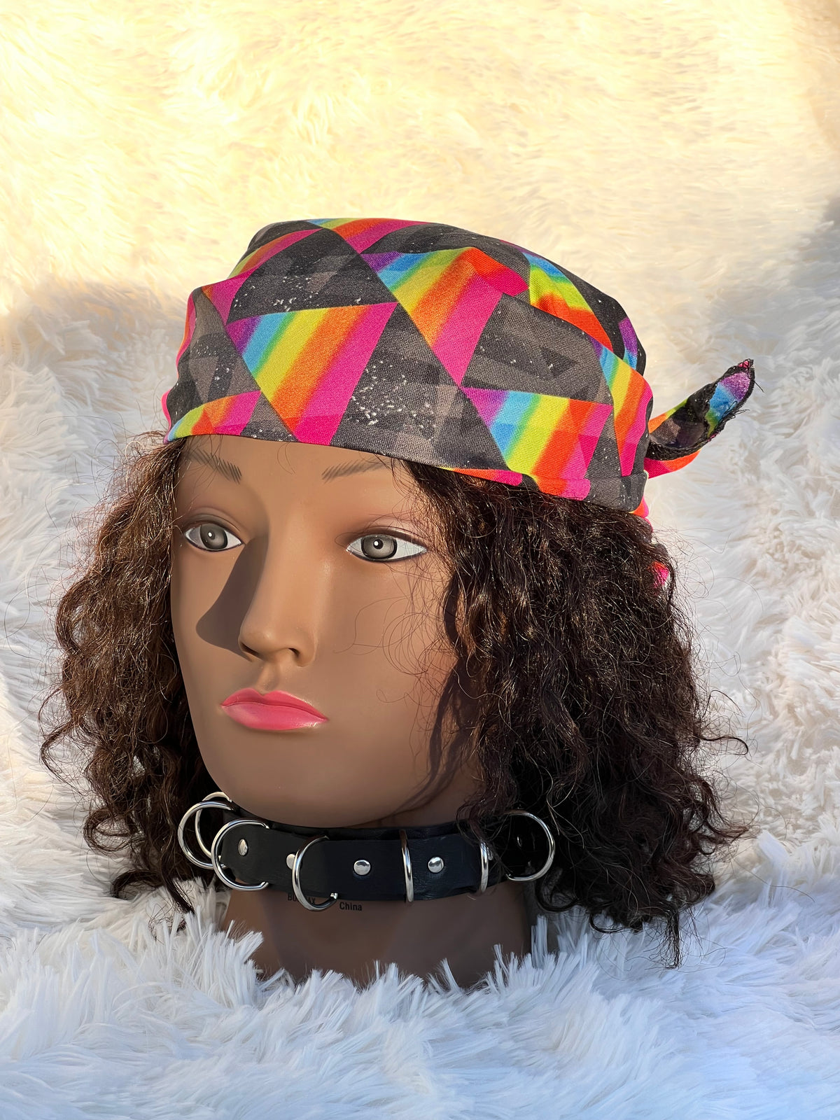 COLORFUL RETRO SQUARE HEADSCARF