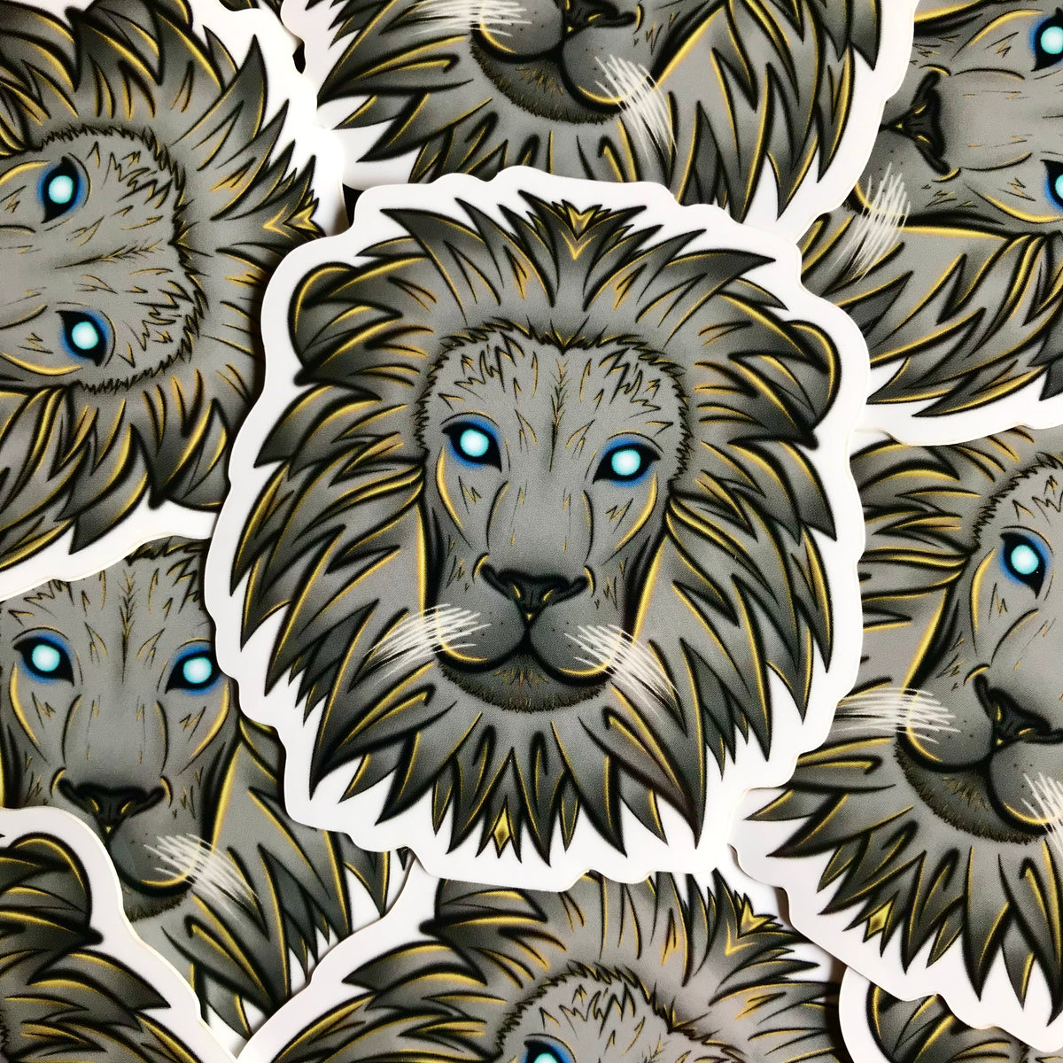 Glow Neon Lion Sticker
