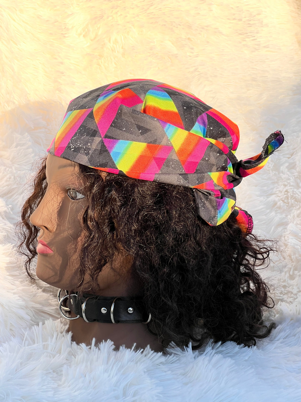 COLORFUL RETRO SQUARE HEADSCARF