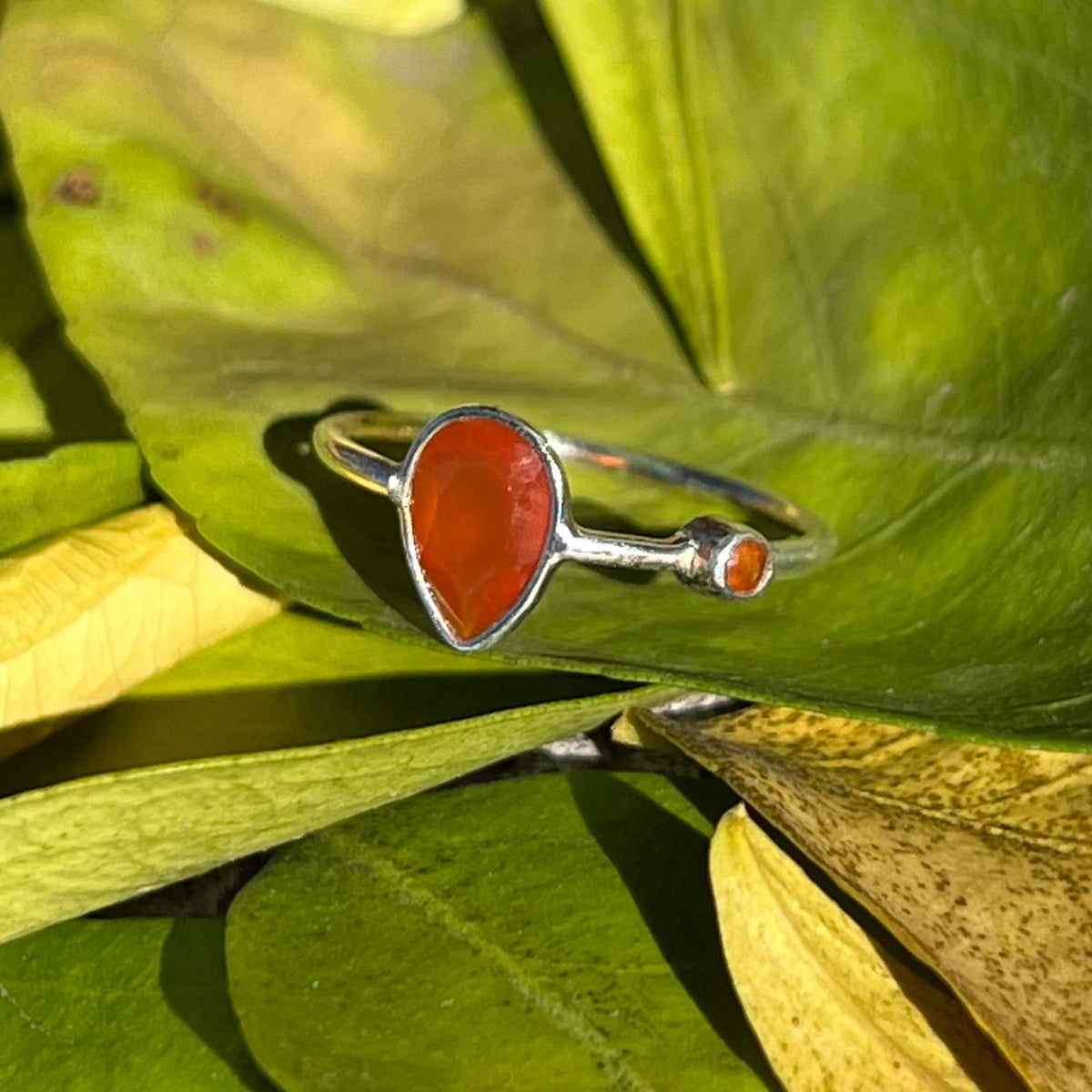 CARNELIAN 925 STERLING SILVER RING