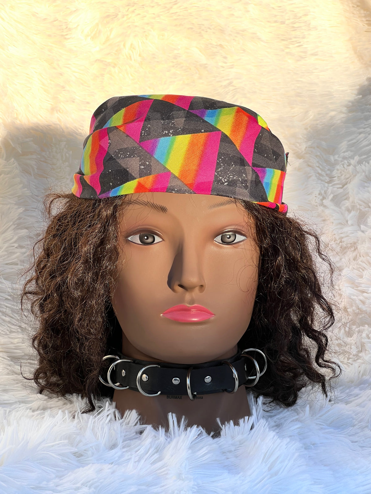 COLORFUL RETRO SQUARE HEADSCARF