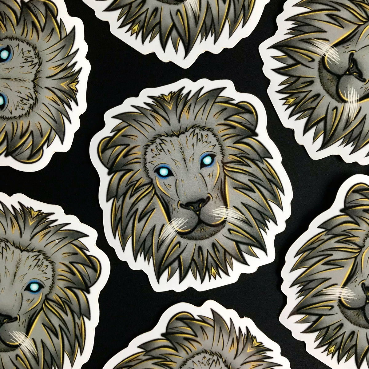 Glow Neon Lion Sticker