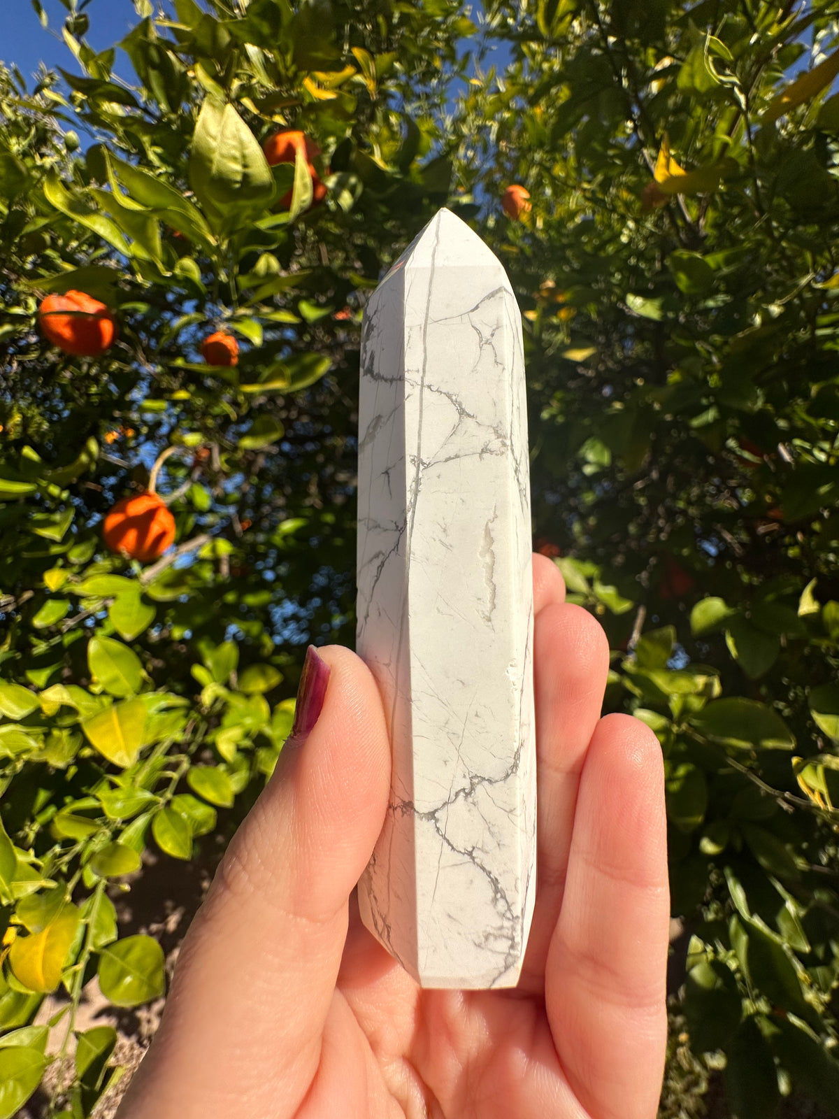 White Turquoise Howlite Tower