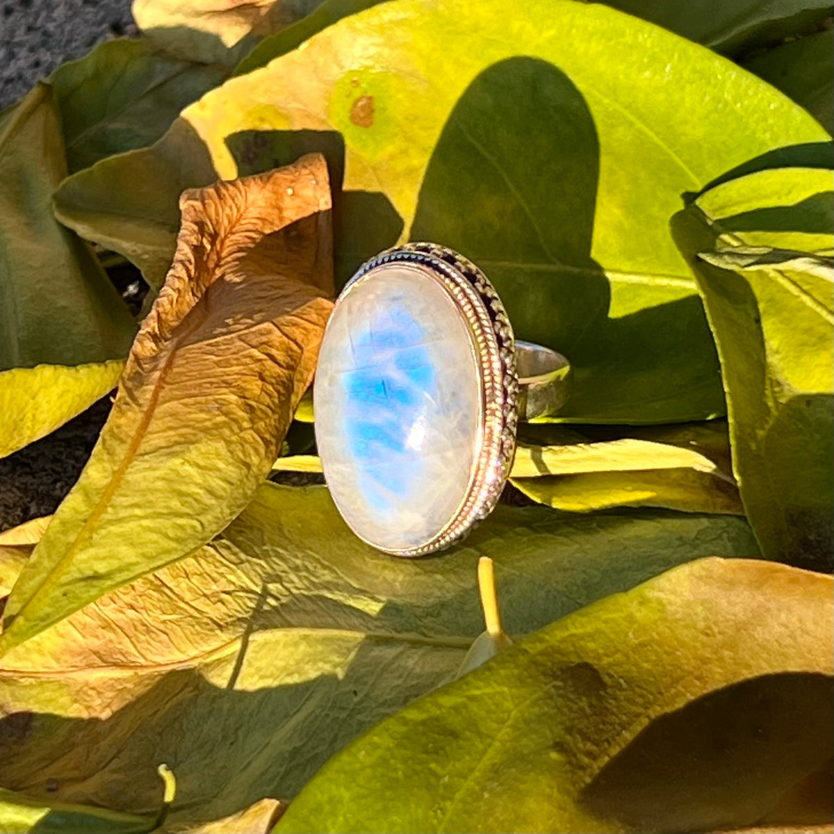MOONSTONE 925 STERLING SILVER RING