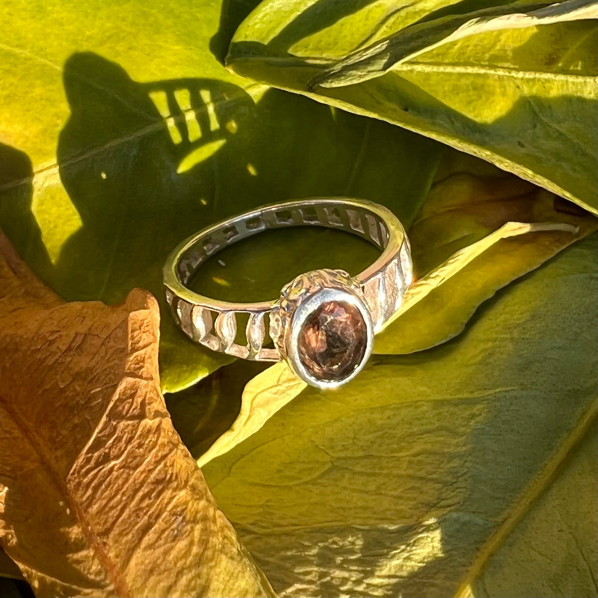 SMOKEY QUARTZ 925 STERLING SILVER RING