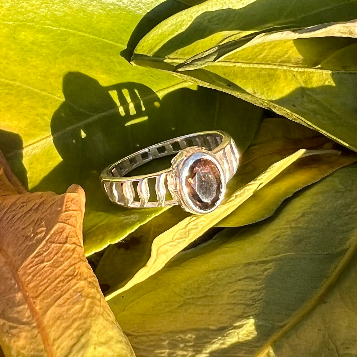 SMOKEY QUARTZ 925 STERLING SILVER RING