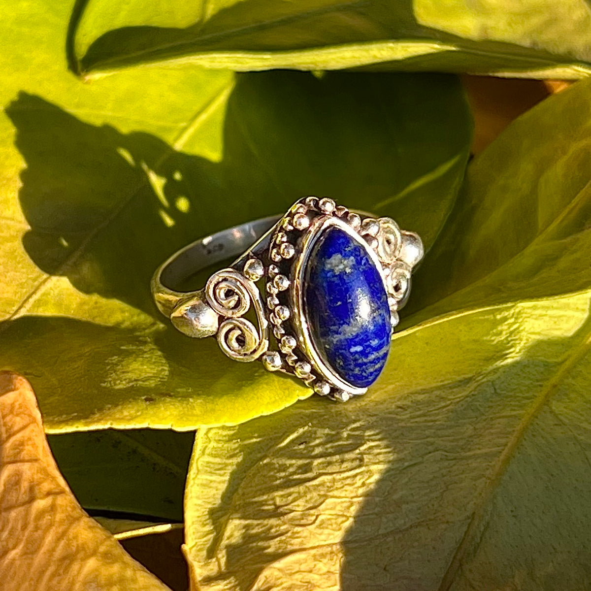 LAPIS LAZULI 925 STERLING SILVER RING