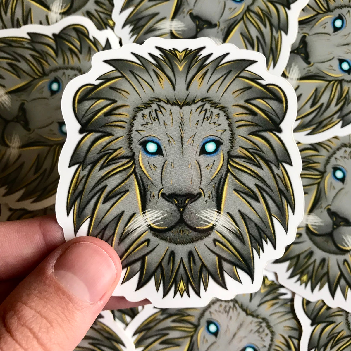 Glow Neon Lion Sticker