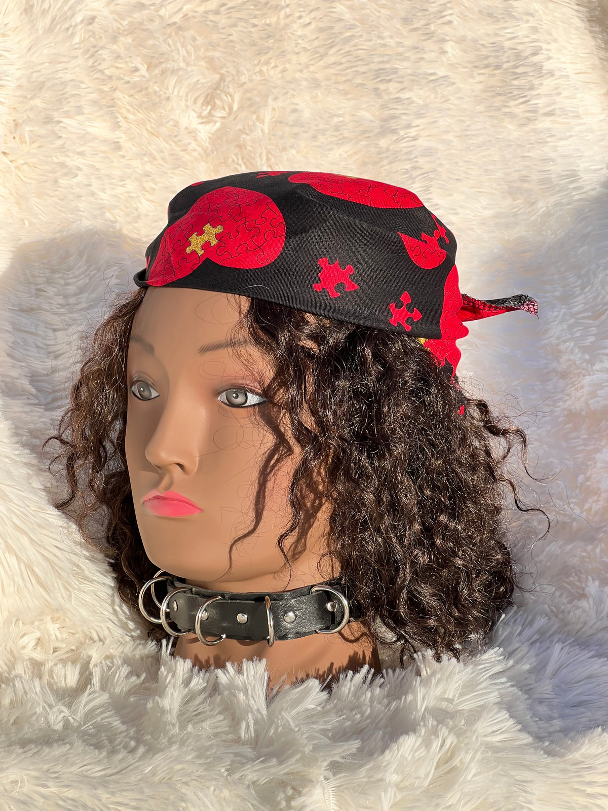 PUZZLE RETRO SQUARE HEADSCARF