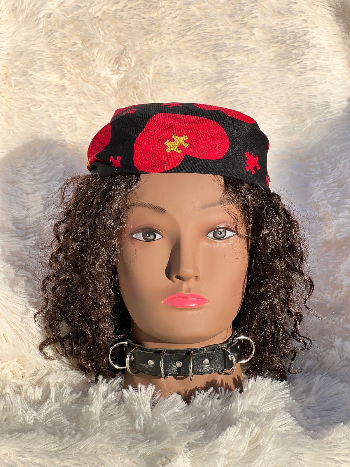 PUZZLE RETRO SQUARE HEADSCARF
