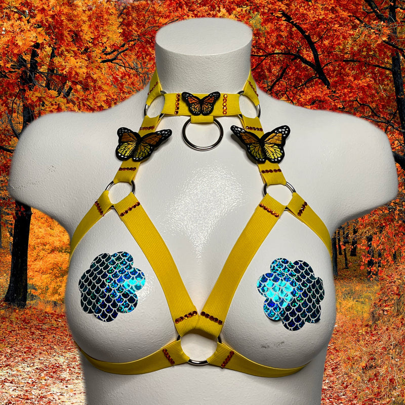 DISTRACTION YELLOW BUTTERFLY HARNESS