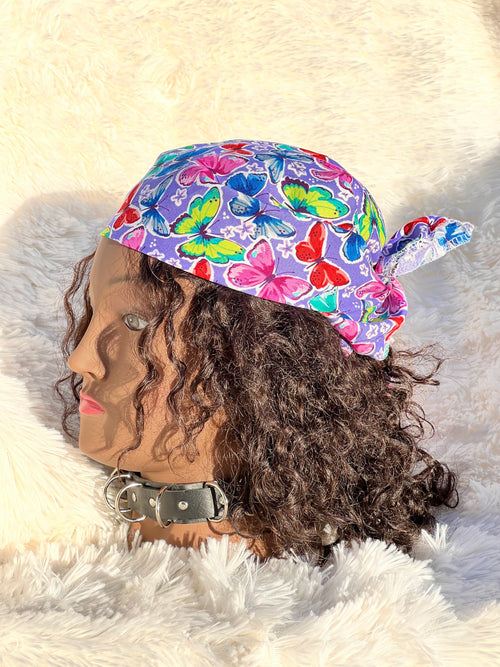 BUTTERFLY WONDER RETRO SQUARE HEADSCARF