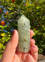 Prehnite Tower with Epidote Stick Inclusions