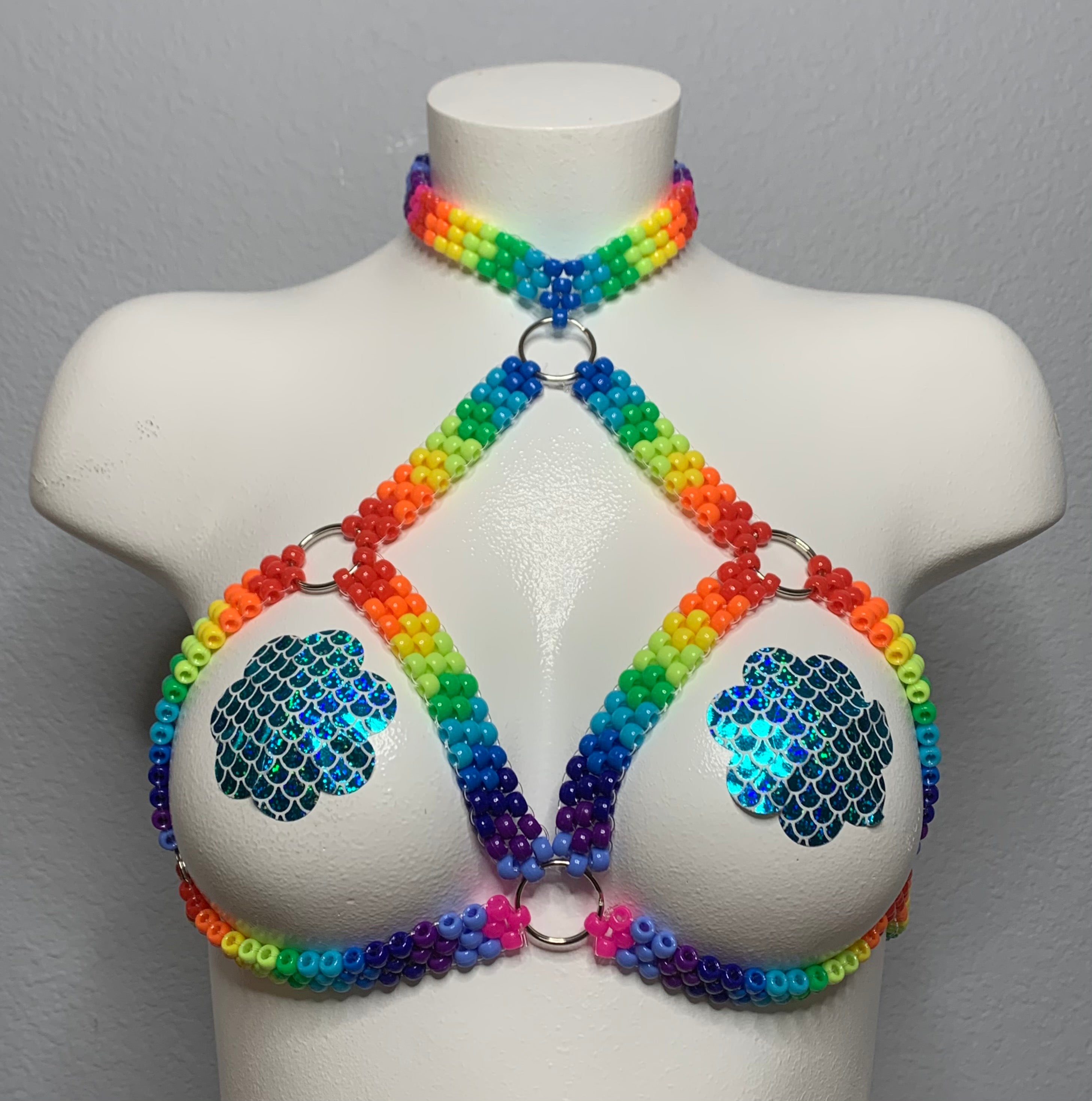 Neon Pride Kandi Harness – Rave Fantasyland
