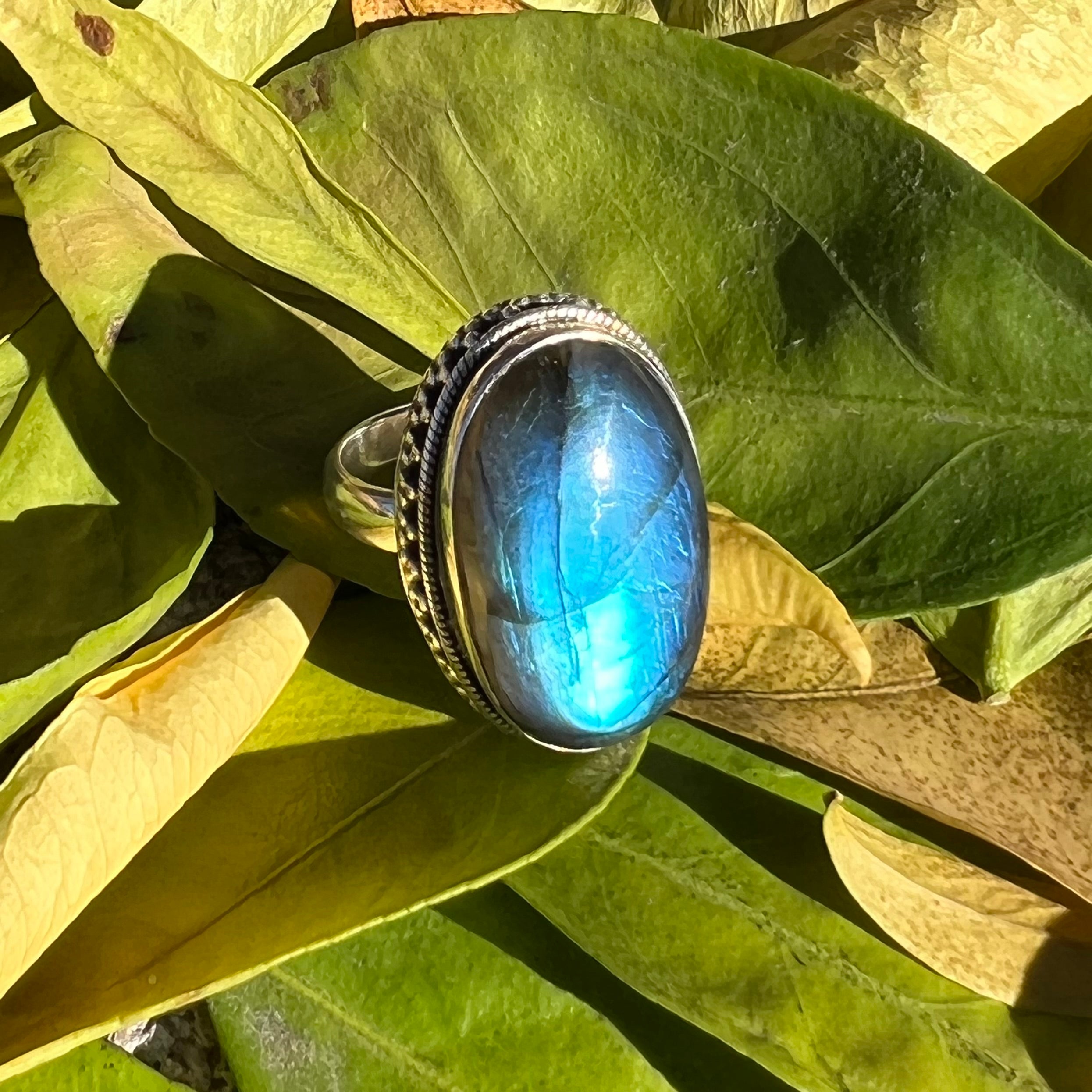 ★47bag ★ 925 Silver Natural Gemstone Labradorite Ring Sere Amazon.com: Labradorite 925 Solid Sterling Silver Handmade